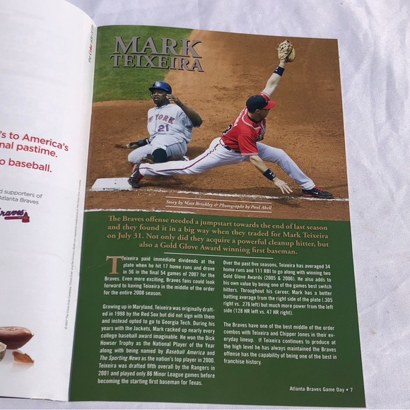 2008 Braves vs Diamondbacks program - Picture 5 of 8
